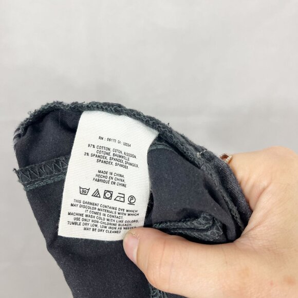 Anthropologie Pilcro and the Letterpress Black Tapered Zipper Pants - Size 4 - Picture 4 of 7